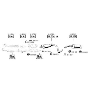 Išmetimo sistema ASMET FI163020
