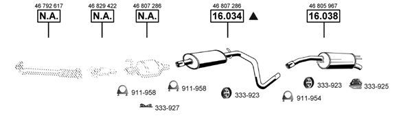 Išmetimo sistema ASMET FI163035