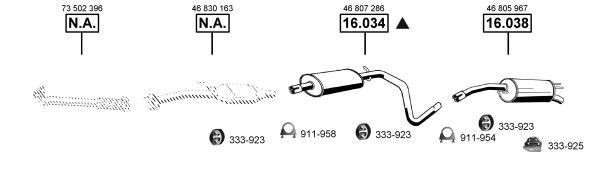 Išmetimo sistema ASMET FI163040