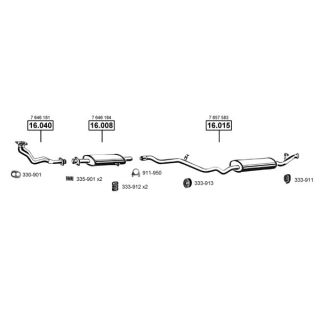 Išmetimo sistema ASMET FI163200
