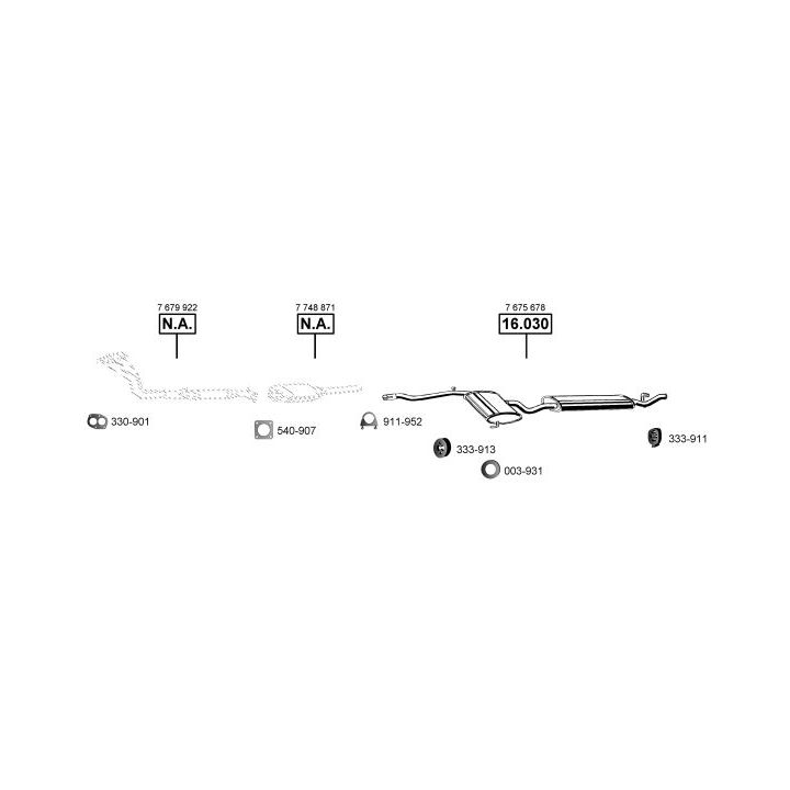 Išmetimo sistema ASMET FI163215