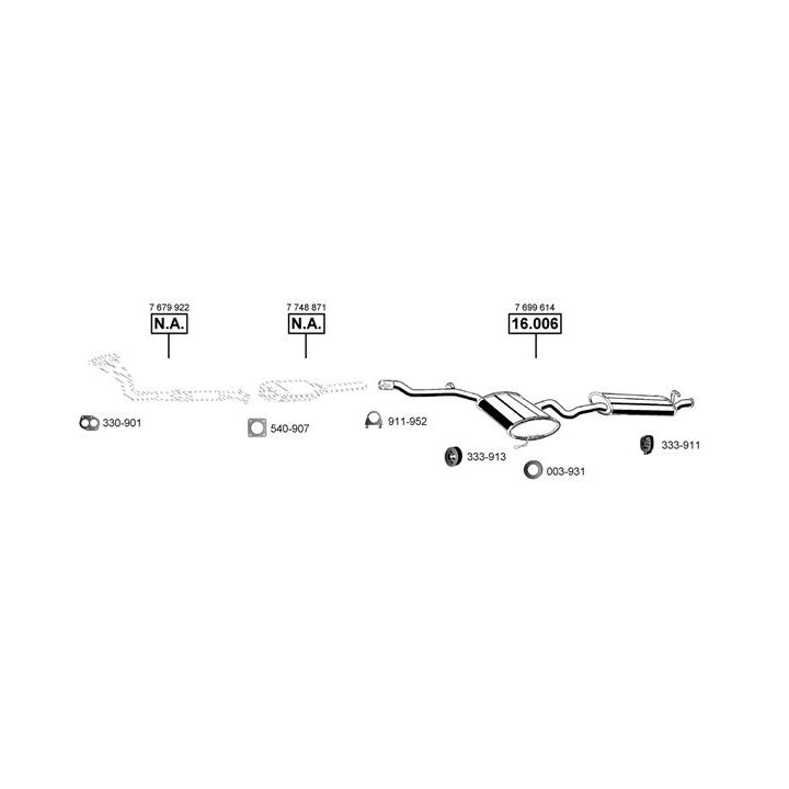 Išmetimo sistema ASMET FI163420