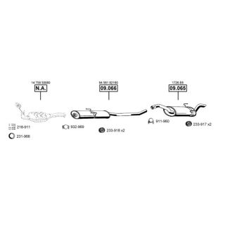 Išmetimo sistema ASMET FI163500