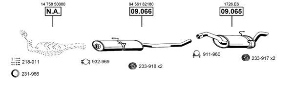 Išmetimo sistema ASMET FI163500