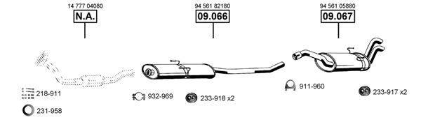 Išmetimo sistema ASMET FI163515
