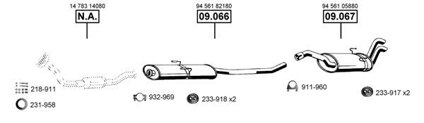 Išmetimo sistema ASMET FI163520