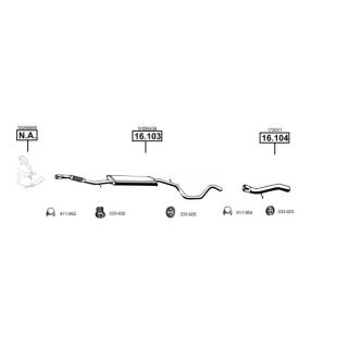 Išmetimo sistema ASMET FI163650