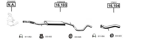 Išmetimo sistema ASMET FI163650
