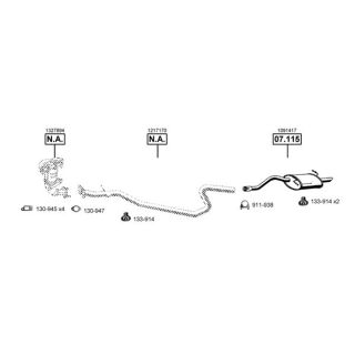 Išmetimo sistema ASMET FO073410