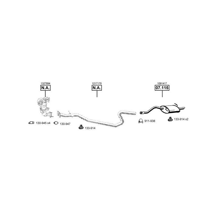 Išmetimo sistema ASMET FO073410