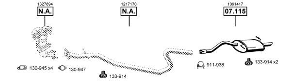 Išmetimo sistema ASMET FO073410