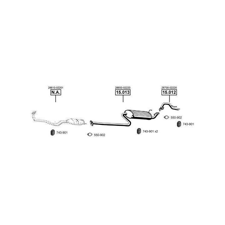 Išmetimo sistema ASMET HY150300