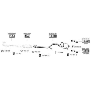 Išmetimo sistema ASMET HY150555