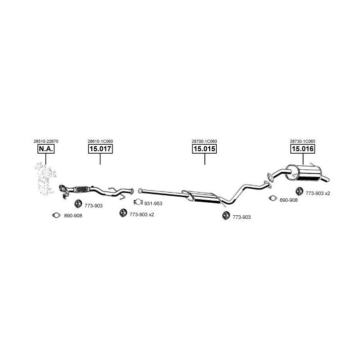 Išmetimo sistema ASMET HY150710