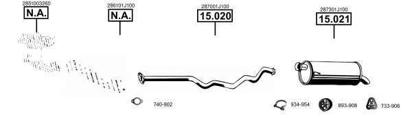 Išmetimo sistema ASMET HY150850