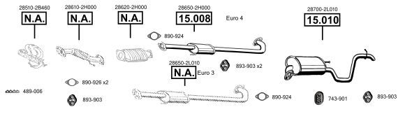 Išmetimo sistema ASMET HY150900