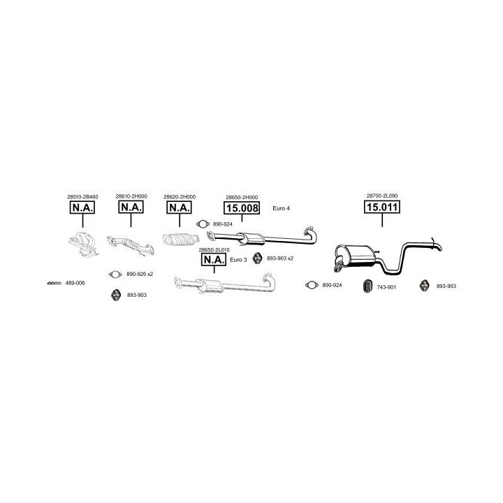 Išmetimo sistema ASMET HY150940