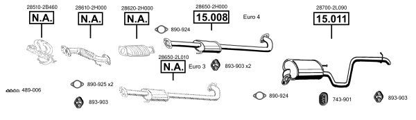 Išmetimo sistema ASMET HY150960