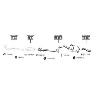 Išmetimo sistema ASMET HY151245