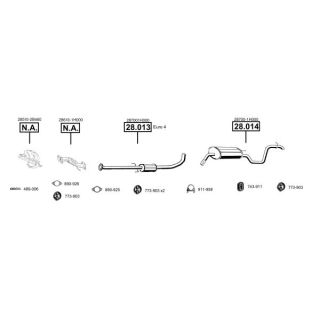 Išmetimo sistema ASMET KI280040