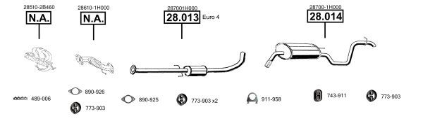 Išmetimo sistema ASMET KI280040