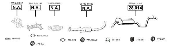 Išmetimo sistema ASMET KI280041