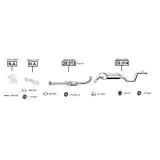 Išmetimo sistema ASMET KI280045