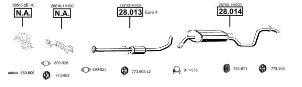 Išmetimo sistema ASMET KI280045