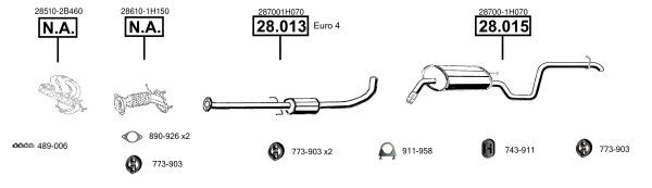 Išmetimo sistema ASMET KI280070