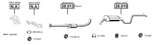 Išmetimo sistema ASMET KI280075