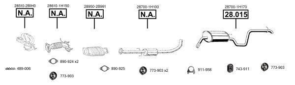 Išmetimo sistema ASMET KI280076