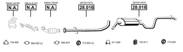 Išmetimo sistema ASMET KI280085