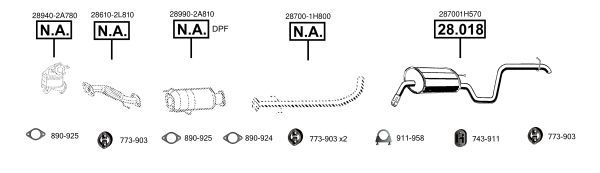 Išmetimo sistema ASMET KI280086
