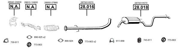 Išmetimo sistema ASMET KI280090