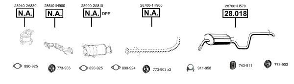 Išmetimo sistema ASMET KI280091