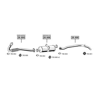 Išmetimo sistema ASMET KI280100