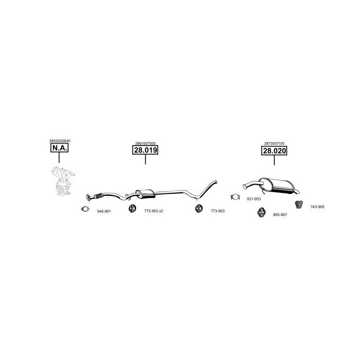 Išmetimo sistema ASMET KI280110
