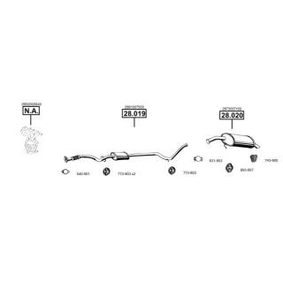 Išmetimo sistema ASMET KI280120