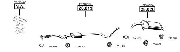 Išmetimo sistema ASMET KI280120