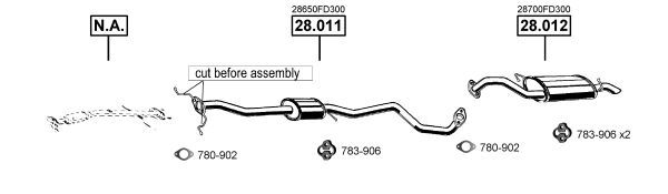 Išmetimo sistema ASMET KI280455