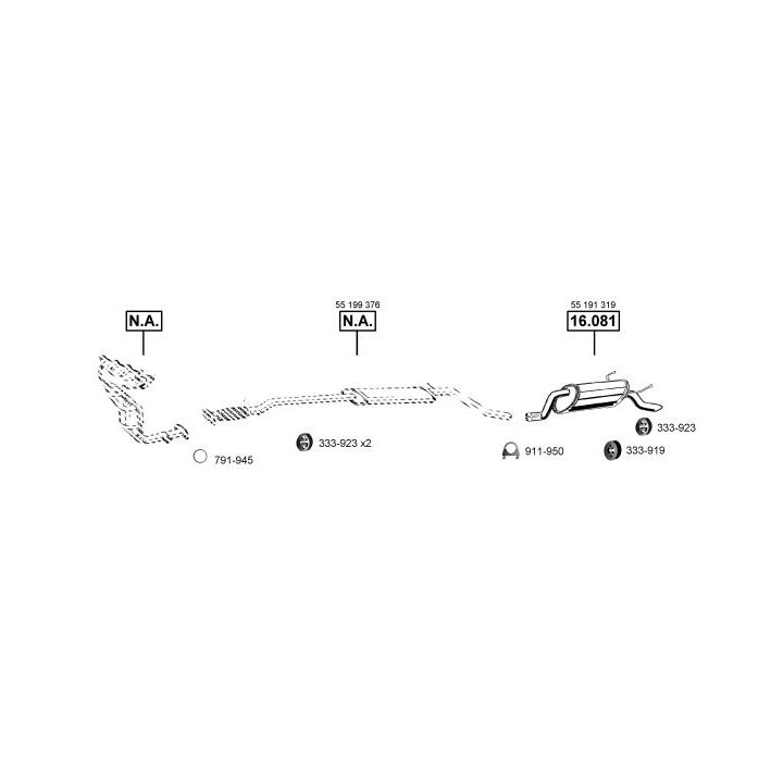 Išmetimo sistema ASMET LC290550