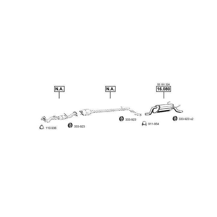 Išmetimo sistema ASMET LC290600