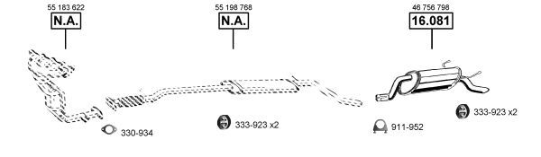 Išmetimo sistema ASMET LC290750