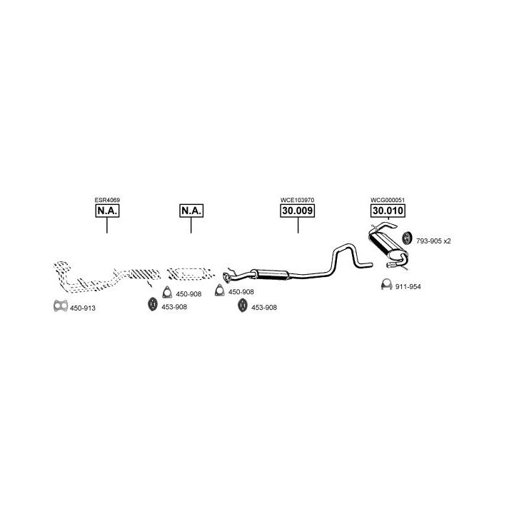 Išmetimo sistema ASMET LR301000