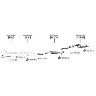 Išmetimo sistema ASMET MA110300