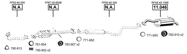 Išmetimo sistema ASMET MA110410