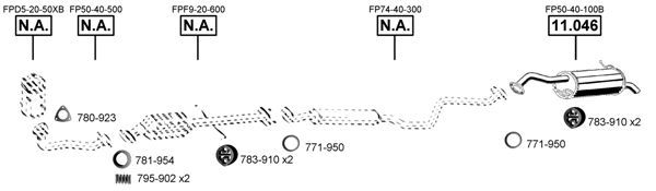 Išmetimo sistema ASMET MA110415