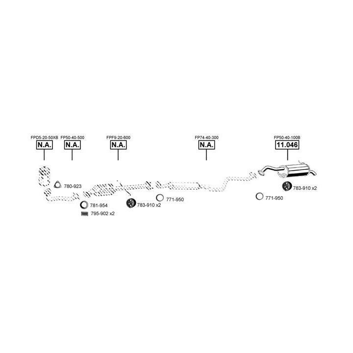 Išmetimo sistema ASMET MA110430