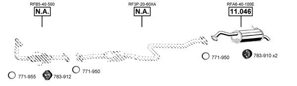 Išmetimo sistema ASMET MA110450