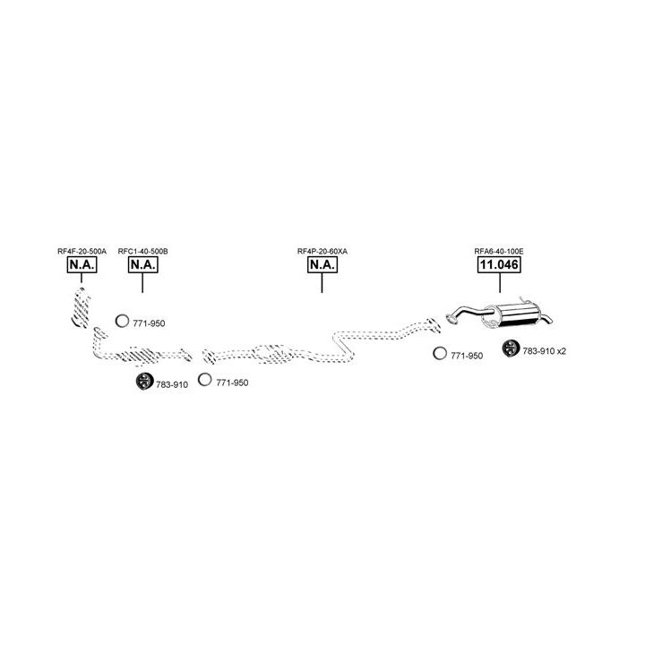 Išmetimo sistema ASMET MA110455